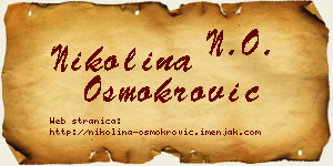Nikolina Osmokrović vizit kartica